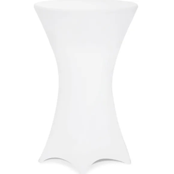 Hvidt cocktailborddække, 70 cm, krølfrit