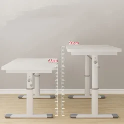 Hvidt højdejusterbart skrivebord 120 cm