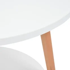Hvidt 2-lags opbevarings sofabord sidebord stue balkon møbler til hjemmet