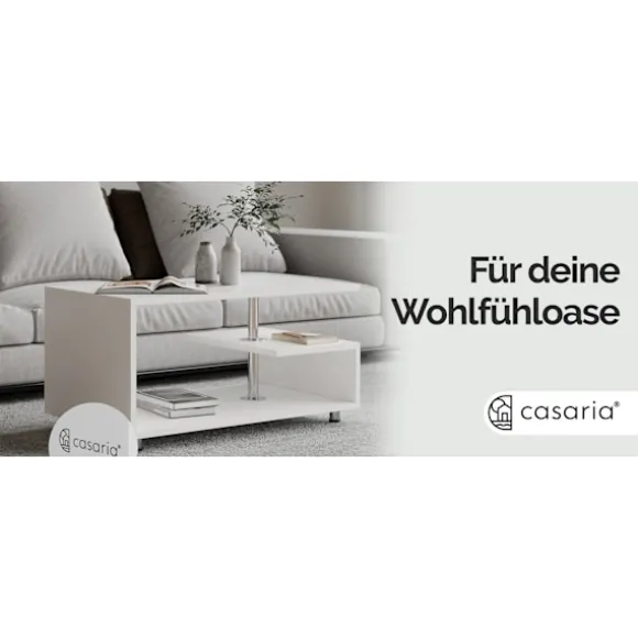 Hvidt sofabord, 95x55x50 cm, ridsefast