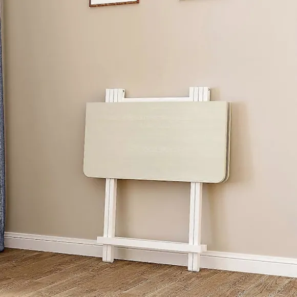 Hvidt 70x70cm Sammenklappeligt Spisebord i Træ