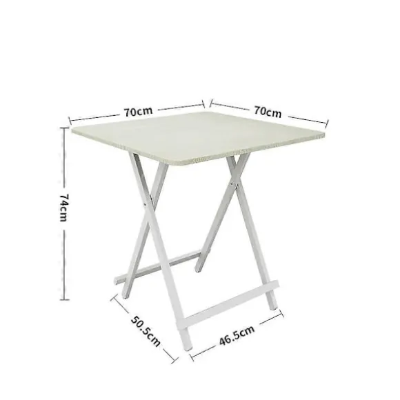 Hvidt 70x70cm Sammenklappeligt Spisebord i Træ