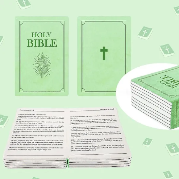 Hyggelig Tro-Bibel Pude Åbningsbar Bog Plys Pude til Hellige Bibel Børn Krammepude Gave, Rød