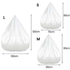 Inderfor Vandtæt Lazy Bean Bag Sofaovertræk, Ingen Fyldning 100X120 CM