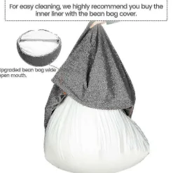 Indvendig Betræk Vandtæt Lazy Bean Bag Sofabetræk, Ingen Fyldning 100X120 CM
