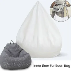 Indvendigt betræk Vandtæt Lazy Bean Bag Sofabetræk, uden fyld 100X120 CM