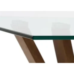 item home style sofabord - item home - Moderne lysebrun - Transparent valnød - Glas - Sofabord 130 cm