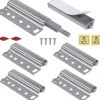 Jiayi 6-delt Push to Open Magnetisk Lås til Skab u0026 Skuffe - Metal Lukkesystem Kompatibelt med Skabe