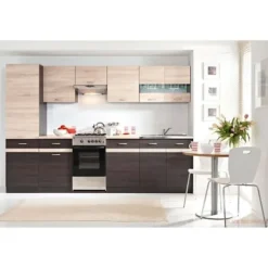 JUNONA Højskab 40 cm - 1 låge - Sonoma eg Sonoma ek, wenge