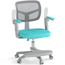 Justerbar børnekontorstol, 41-52 cm, turkis
