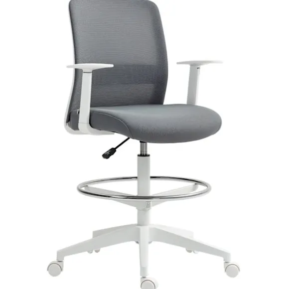 Justerbar ergonomisk mesh kontorstol med fodstøtte