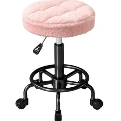 Justerbar rullestol, Pink, 360° drejelig, 50-66 cm Højde