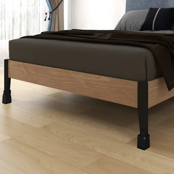 Justerbar sengforhøjelse 10 cm med skrueklemmer, 4" møbelforhøjelse Heavy Duty 4-pak sofa bord og stolforhøjelse til firkantet/rundt møbelbendiameter | Fyndiq