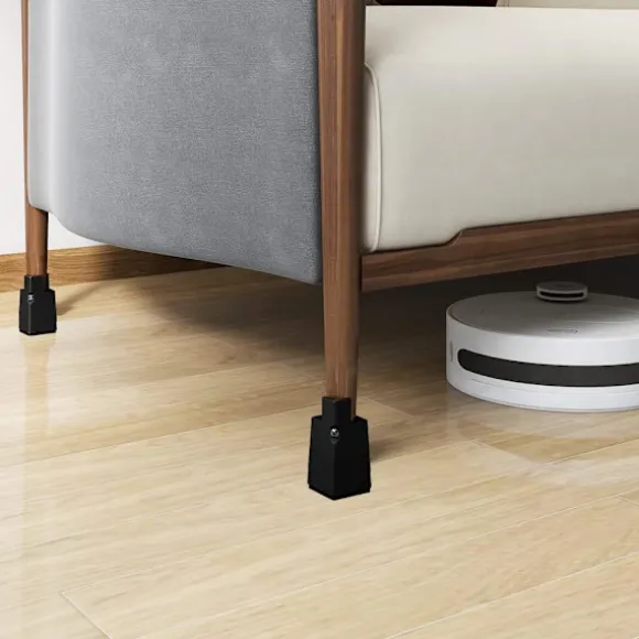 Justerbar sengforhøjelse 10 cm med skrueklemmer, 4" møbelforhøjelse Heavy Duty 4-pak sofa bord og stolforhøjelse til firkantet/rundt møbelbendiameter | Fyndiq