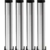Justerbare ben 350 mm højde, tykke skabsben, bordben, møbelben, børstet rustfrit stål, justerbar højde 0-15 mm-XS6-