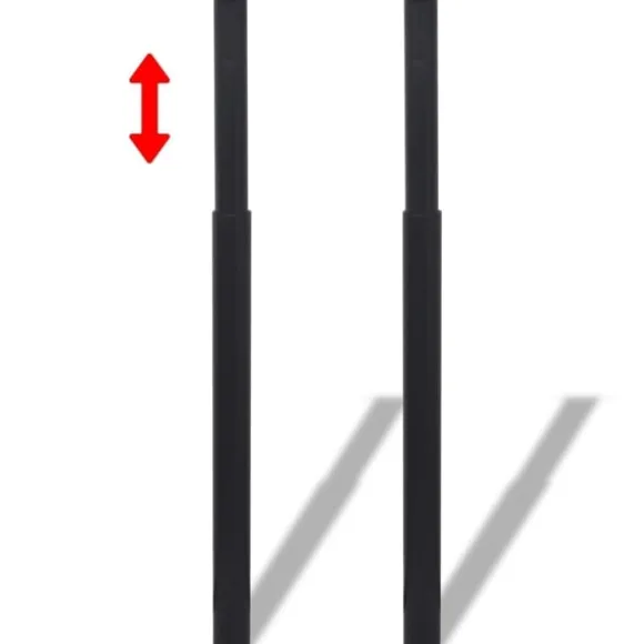 Justerbare bordben 2 stk. 710 mm-1100 mm sort Black Svart