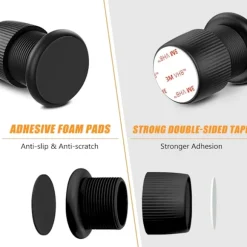 Justerbare møbel- og sengeforhøjere, 4-6,6 cm sengeforhøjere hvide, holdbar plast og skridsikre sofaforhøjere 5 cm (sort - 4 stk.) Black