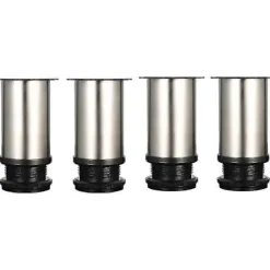 Justerbare møbelben 80-95mm, bordben til skabe i rustfrit stål med monteringsskruer (4 stk.)