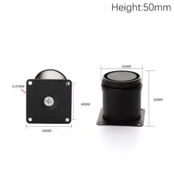 Justerbare, runde møbelben i rustfrit stål Skab Bord S Black 50MM