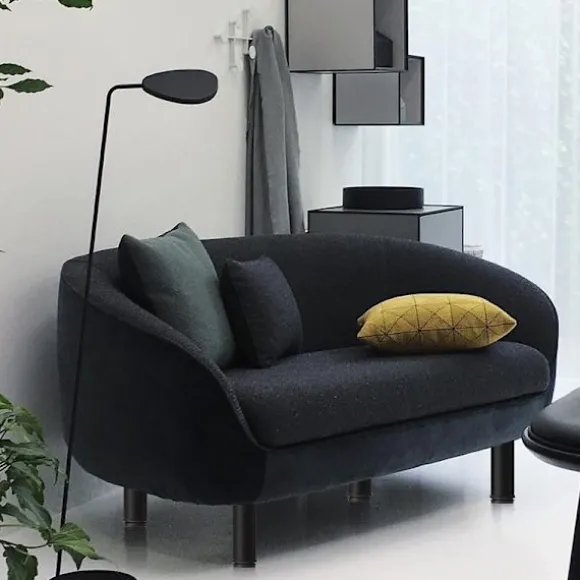Justerbare, runde møbelben i rustfrit stål Skab Bord S Black 50MM