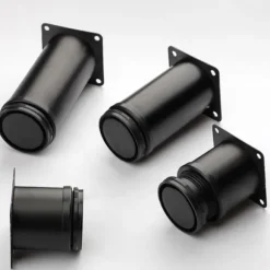 Justerbare, runde møbelben i rustfrit stål Skab Bord S Black 50MM