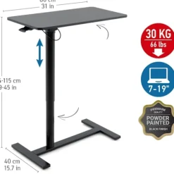 Justerbart Laptop Bord - Sort - MDF Black