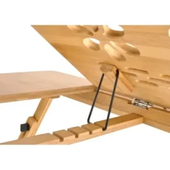 Justerbart laptopbord i bambus 17 tommer med ventilation og skuffe