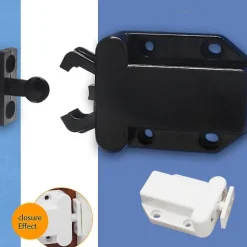 Kabinet Skab Rebound Bolt Møbel Tryk Lås Åbn Døren Uden Håndtag White