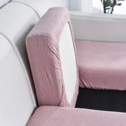 Kamel farve; Ekstra stor chaiselong (90-110cm), længde 160-190cm; Skandinavisk minimalistisk majsfleece chaiselong sofabetræk, fuld dækning Lounge chair cover | Fyndiq