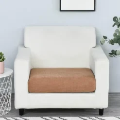 Kamel farve; Ekstra stort enkelt sofaovertræk, bredde 65-95CM, længde 65-95CM; Nordisk minimalistisk stil majsfleece sofaovertræk, fuld dækning elastisk Single-seater | Fyndiq
