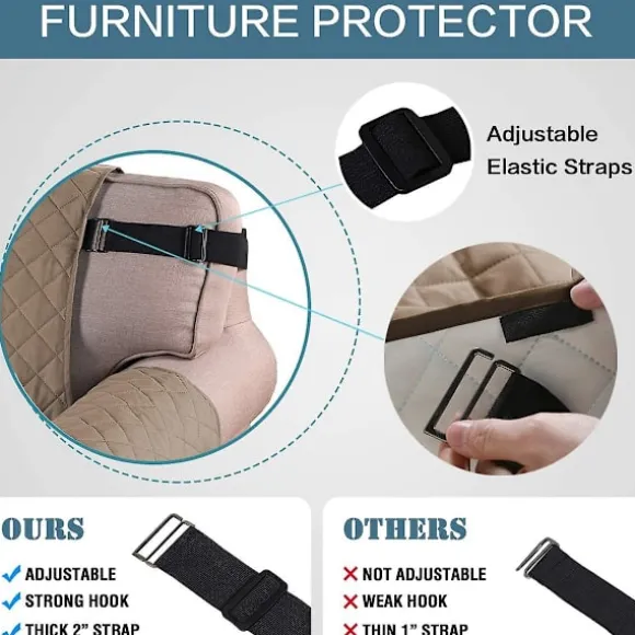 Khaki Sofa Pudebetræk Pletter Universal Betræk Vandtæt Resistent P