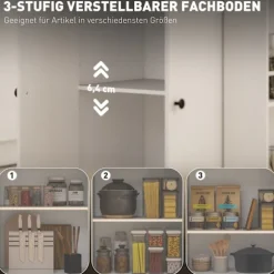 Køkkenø køkkenvogn på hjul med bordplade, skuffe, køkkenskab rullebar med hylde, krydderihylde, håndklædestang, serveringsvogn køkkenvogn hvid