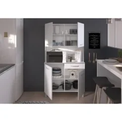 Køkken skænk - Hvid - Moderne - 4 låger - OSLO - L 101 cm Matt vit