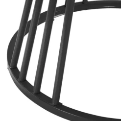 Køkkenbord med hvid marmorplade og metalben, robust metalstel, moderne spisebord, 1 stk Black