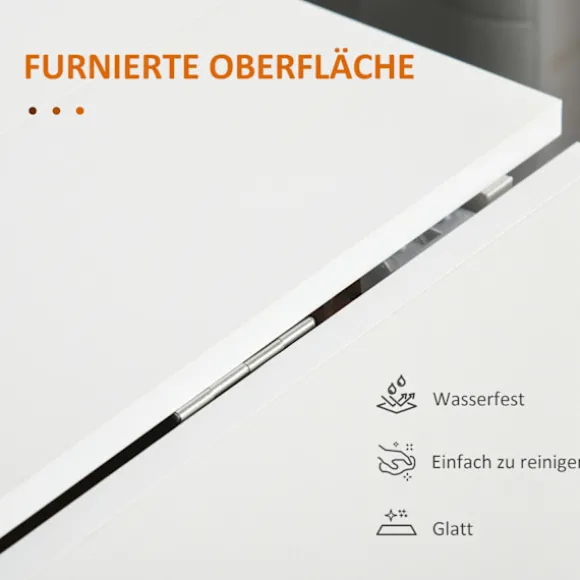 Klapbord Spisebord Mobilt Skrivebord Med Klapbord Sidebord Med Hjul Spisebord Til Køkken Hvid