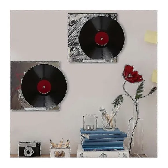 Klar Vinylplade Hylde Vægmontering 8-pak, akryl Album Pladeholder Display, vinylplade hylde stander Transparent