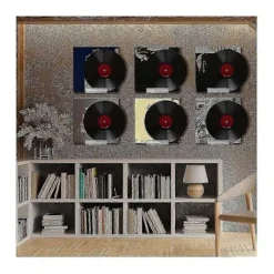 Klar Vinylplade Hylde Vægmontering 8-pak, akryl Album Pladeholder Display, vinylplade hylde stander Transparent