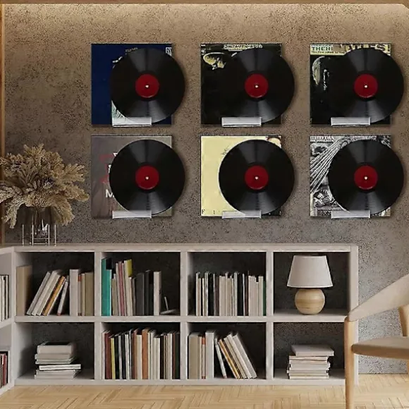 Klar Vinylplade Hylde Vægmontering 8 Pak, Akryl Album Pladeholder Display, Vinylplade Hylde St