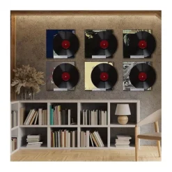 Klar vinylpladehylde vægmontering 8-pak, akryl album pladeholder display
