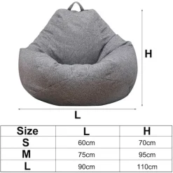 Komfortabelt Betræk til Lazy Sofaer, Usynlig Lynlåslukning for et Elegant Udseende, Blødt Fløjlsstof Sækkestol Puf Sofa Egnet til Stue & Soveværelse | Fyndiq