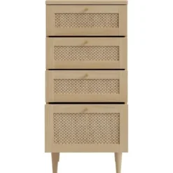 Kommode - CALASETTEA - 4 skuffer - Egetræ - 50,4 x 41,4 x 108,8 cm Ek