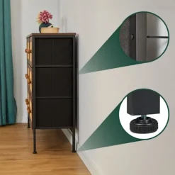 Kommode med 6 skuffer i rattan stil
