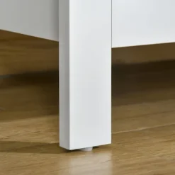 Kommode Sideskab 5 Skuffer Skænk Anti-Tilt Skuffe Kommode Soveværelse Stue Hvid 79 X 39,5 X 80,5 Cm