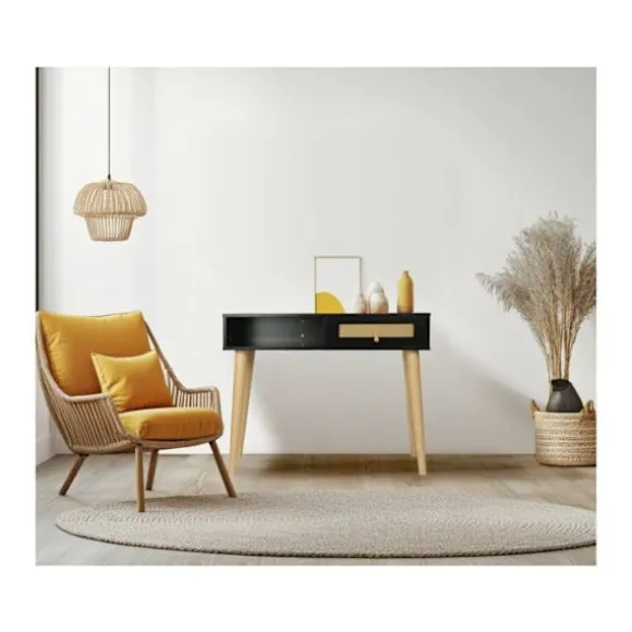 Konsol kanage "Marine" - 100 x 29 x 81 cm - Sort svart
