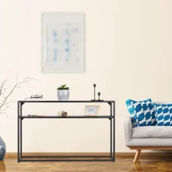 Konsolbord glas metal