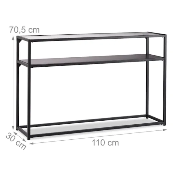 Konsolbord glas metal