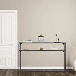 Konsolbord glas metal