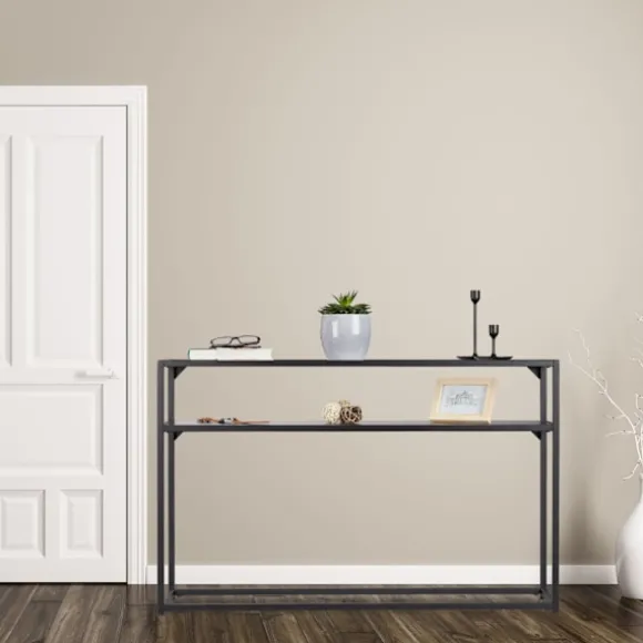 Konsolbord glas metal