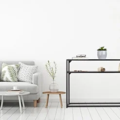 Konsolbord glas metal