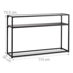 Konsolbord glas metal